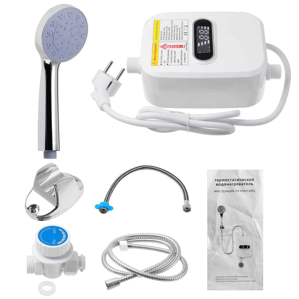 Instant Tankless Electric Water Heater Temperature Display
