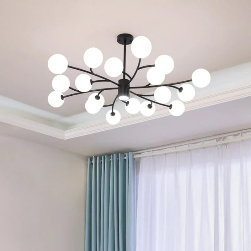 2024 New Nordic Living Room LED Pendant Lamp Modern Simple Restaurant Bedroom Kitchen Luxury Chandelier Home Decoration Lighting