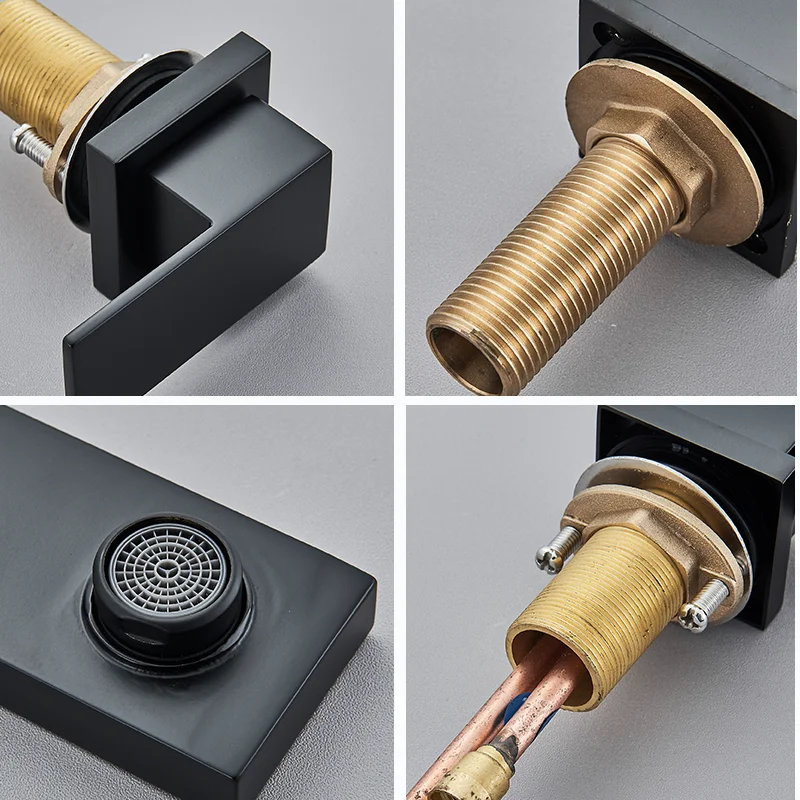 Brushed Golden Bathroom Stainless Steel Faucet