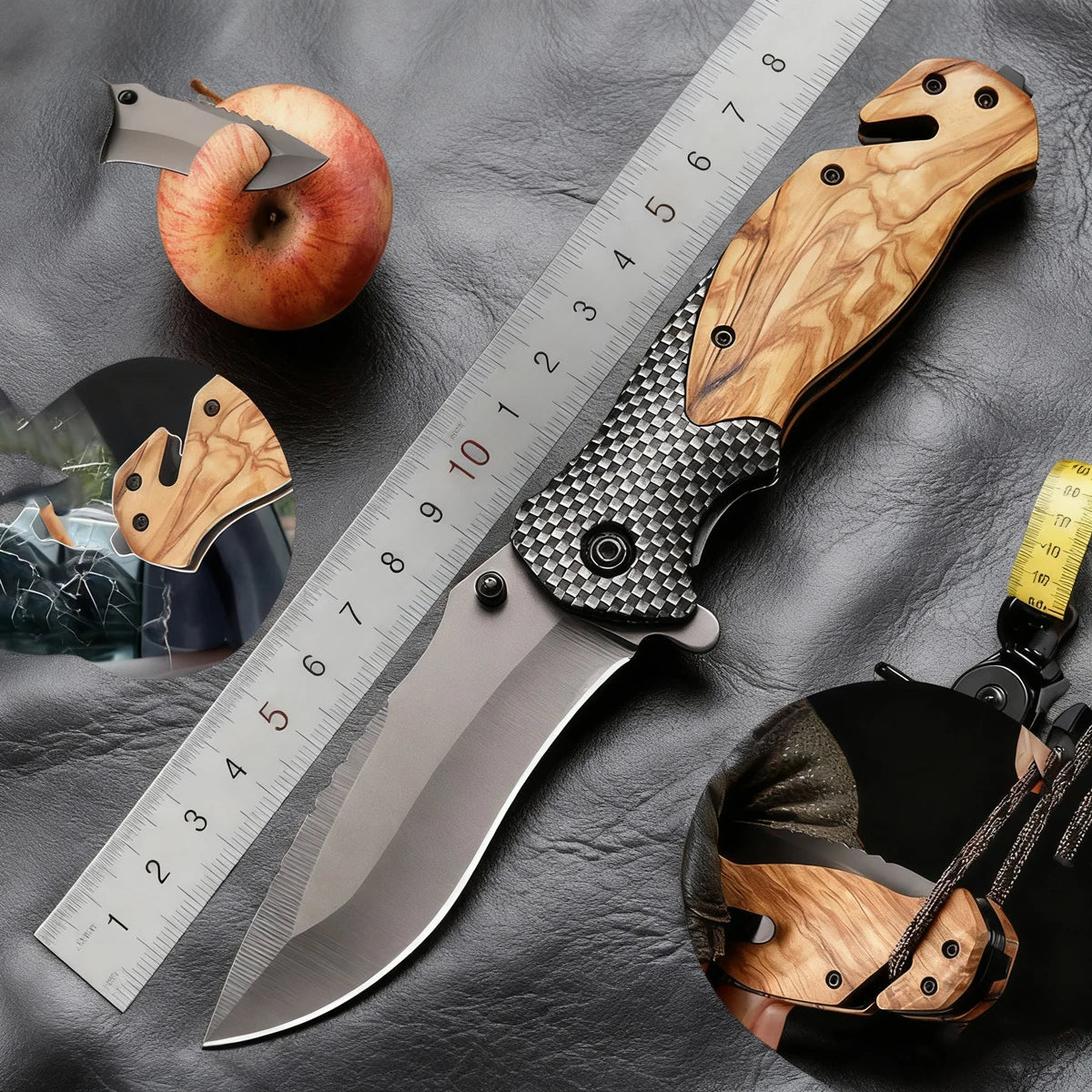 Multifunctional All Steel Portable Folding Knife