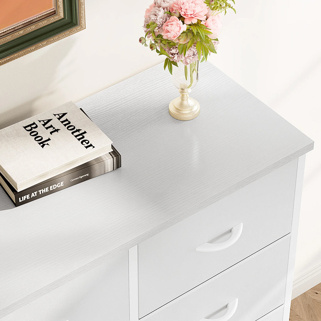 8 Fabric Drawers Dresser Steel Frame Assembly