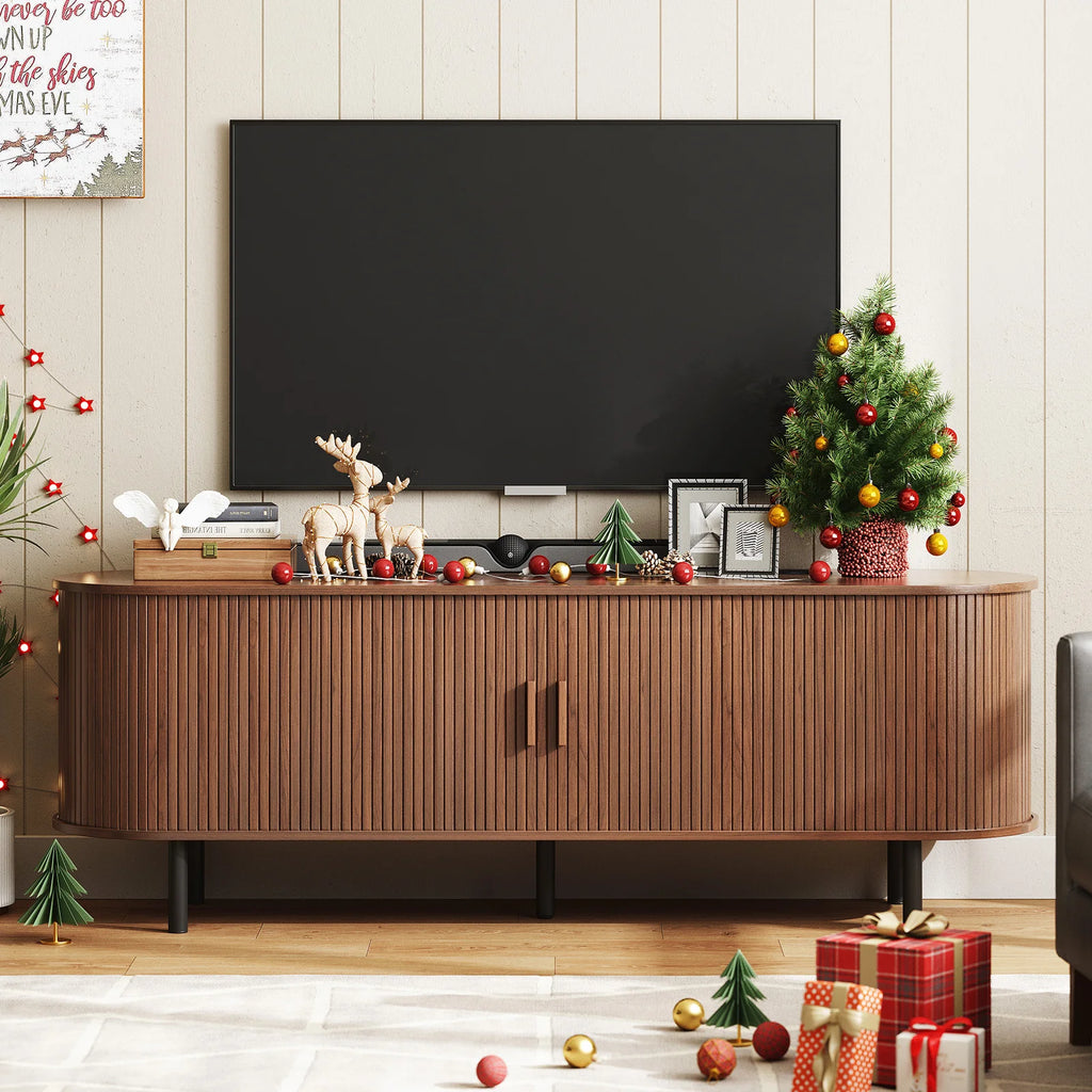 TV Stand w/ Power Outlet Storage & Drawer