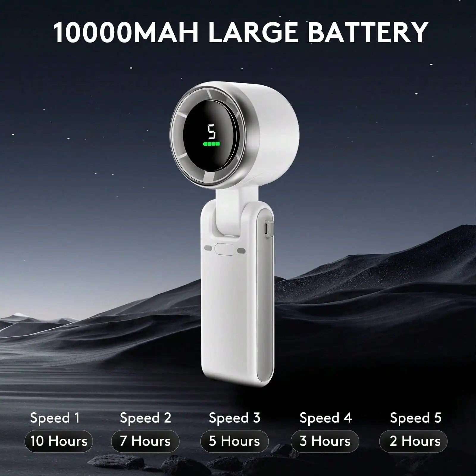 Portable Handheld Fan, 5 Gear Wind, USB