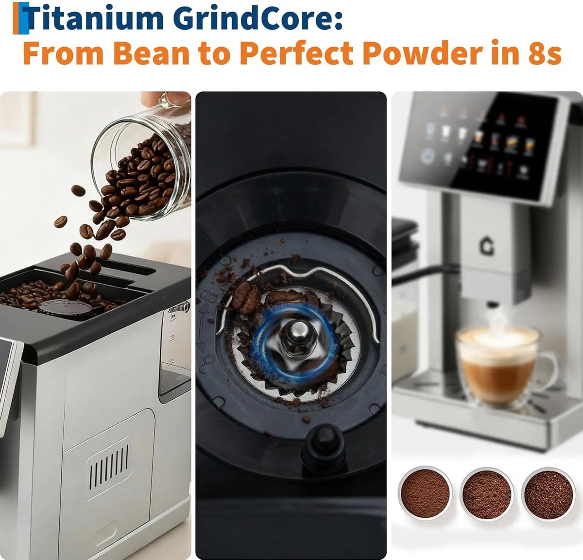 Espresso Maker/Milk Tank/Brewer/Grinder
