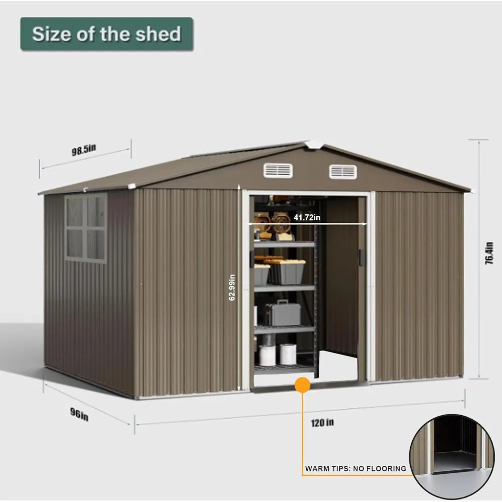 10ft X 8ft Outdoor Storage Shed