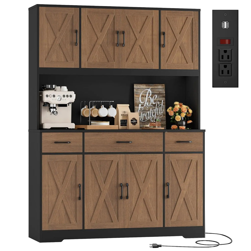 71" Tall Pantry Cabinet with Charging Station