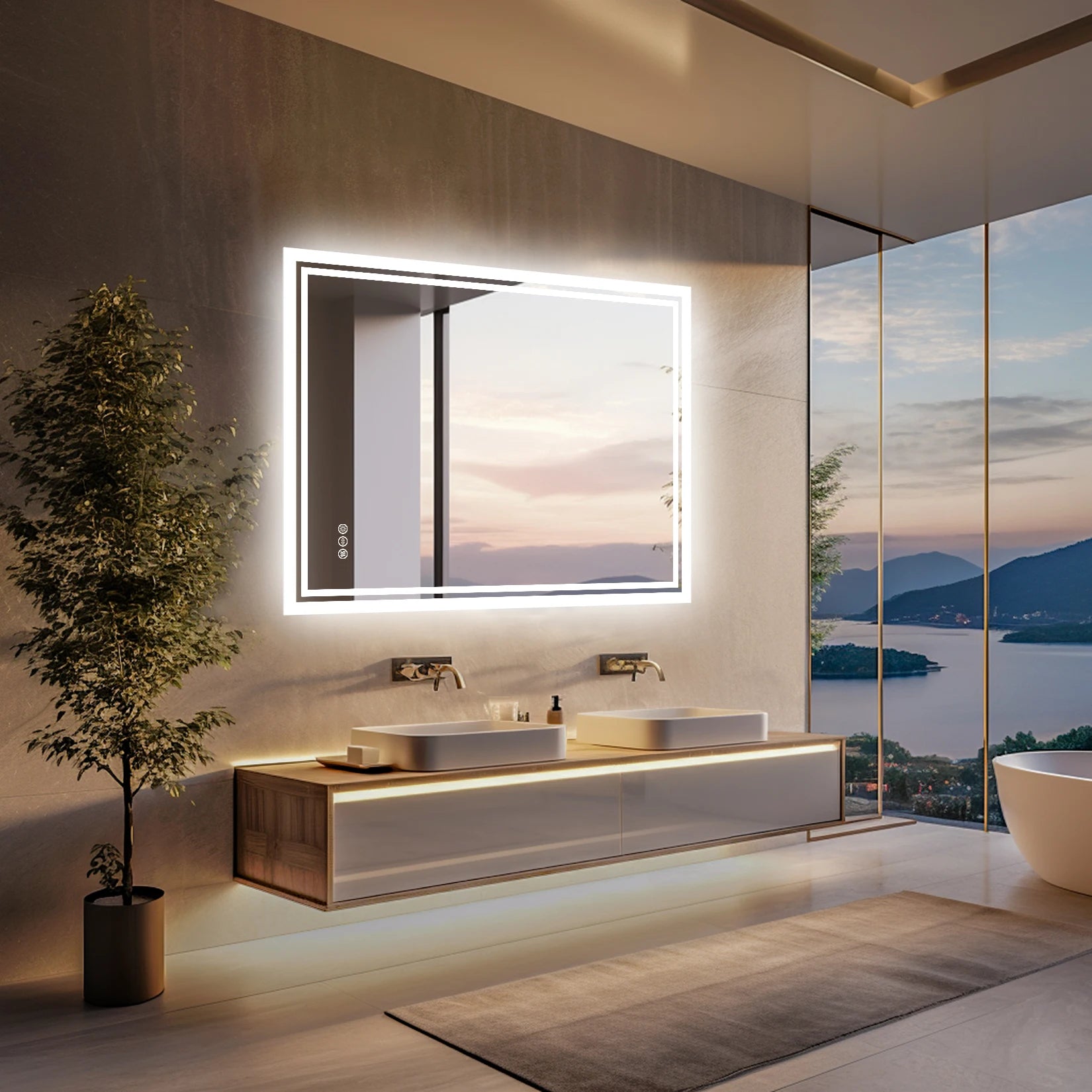 LED Backlit Mirror  with Lights