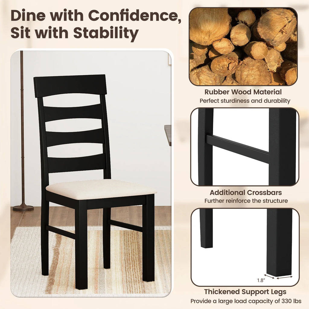 Set of 2, High Back Chairs