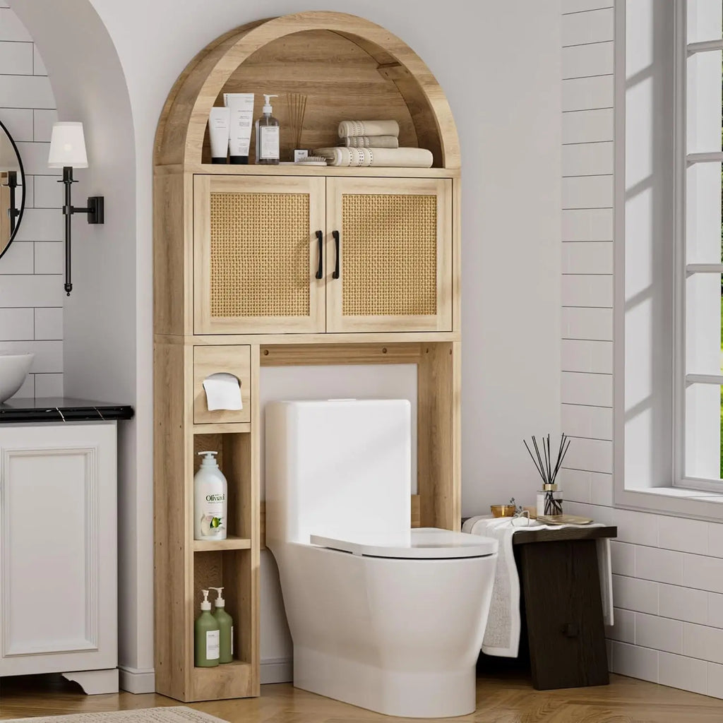 Over The Toilet Storage Cabinet, Bathroom Shelf Organizer Freestanding, Bathroom Arch Cabinet Over Toilet, Customized