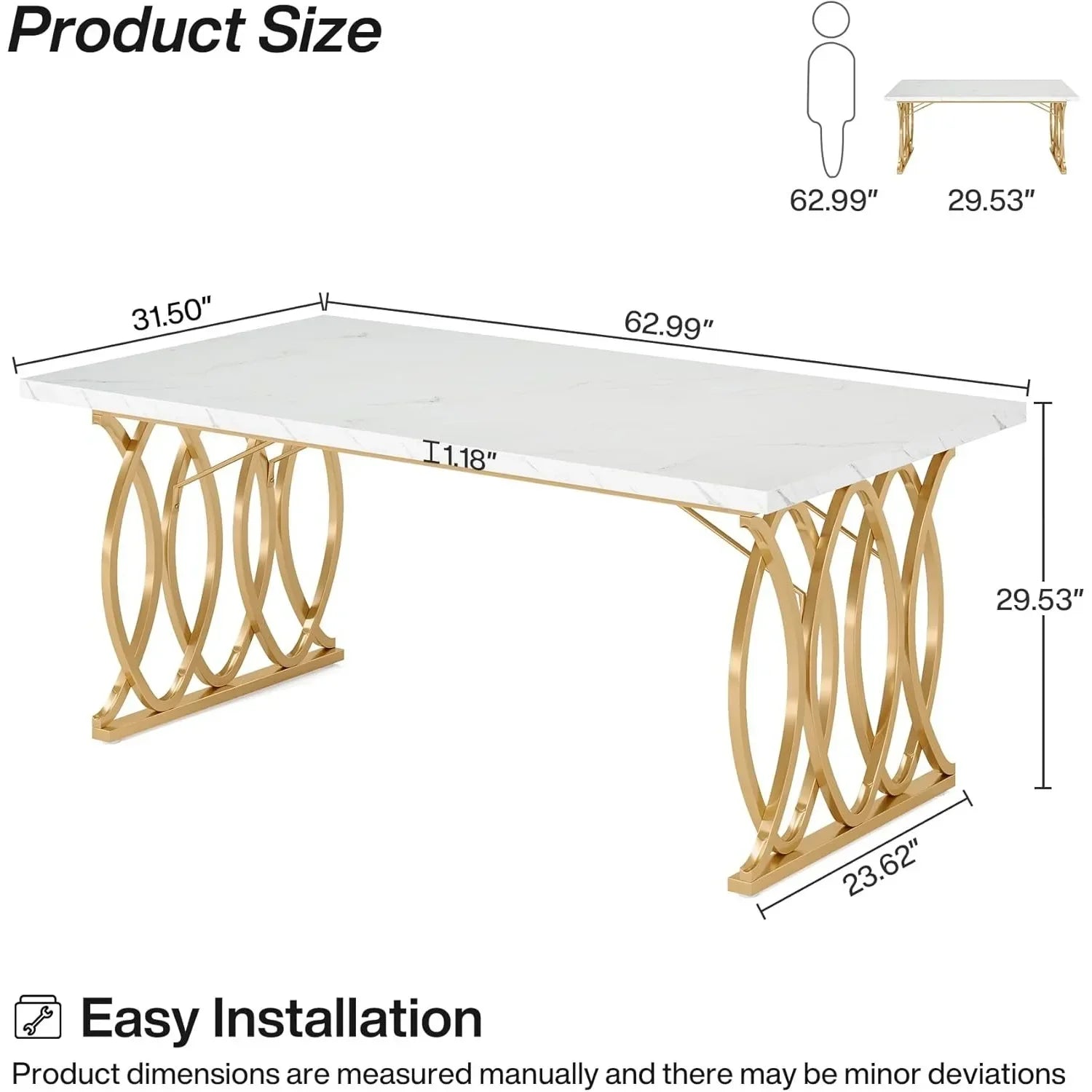 Modern Dining Table for 4-6 People