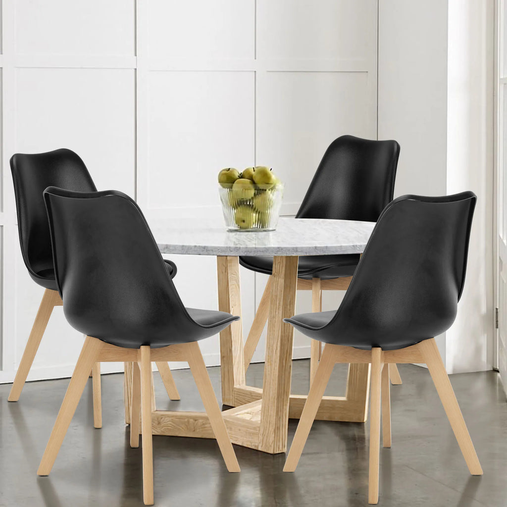 Leather Dining Chairs Set of 4