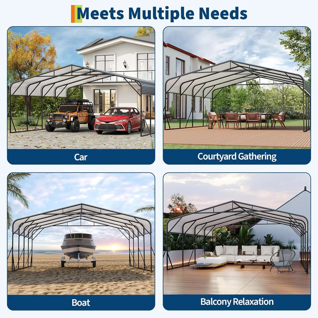 20x20 FT Heavy Duty Car Shelter SUV Truck Boat,