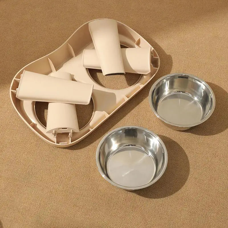 Elevated Dog Feeder Dogs Bowls foldable Raised Stand
