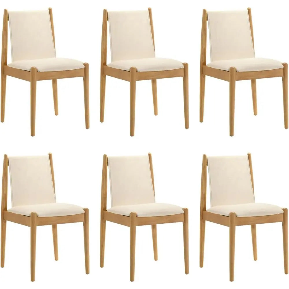 Set of 6 Upholstered Dining Chairs