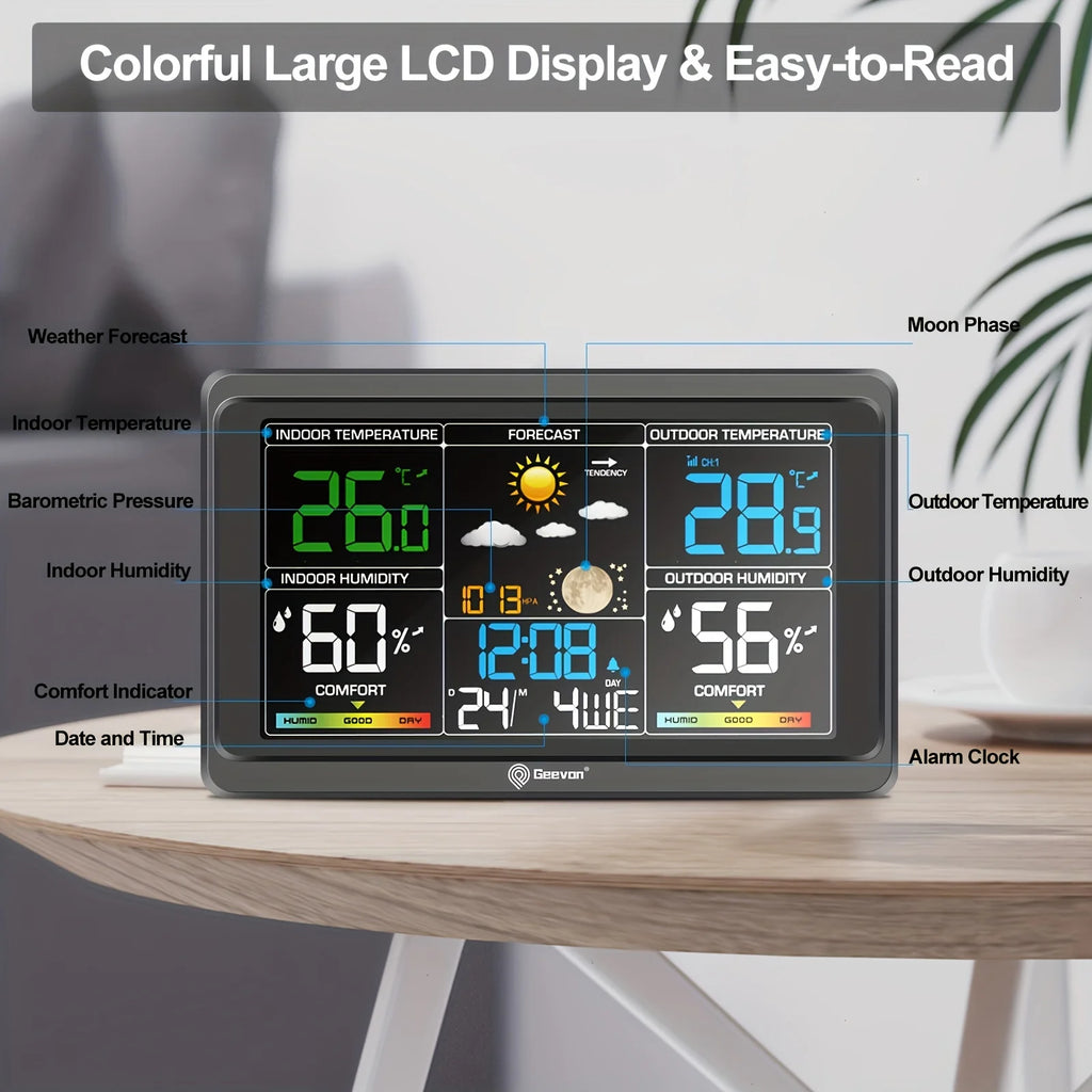 Weather Station Wireless Indoor Outdoor Thermometer