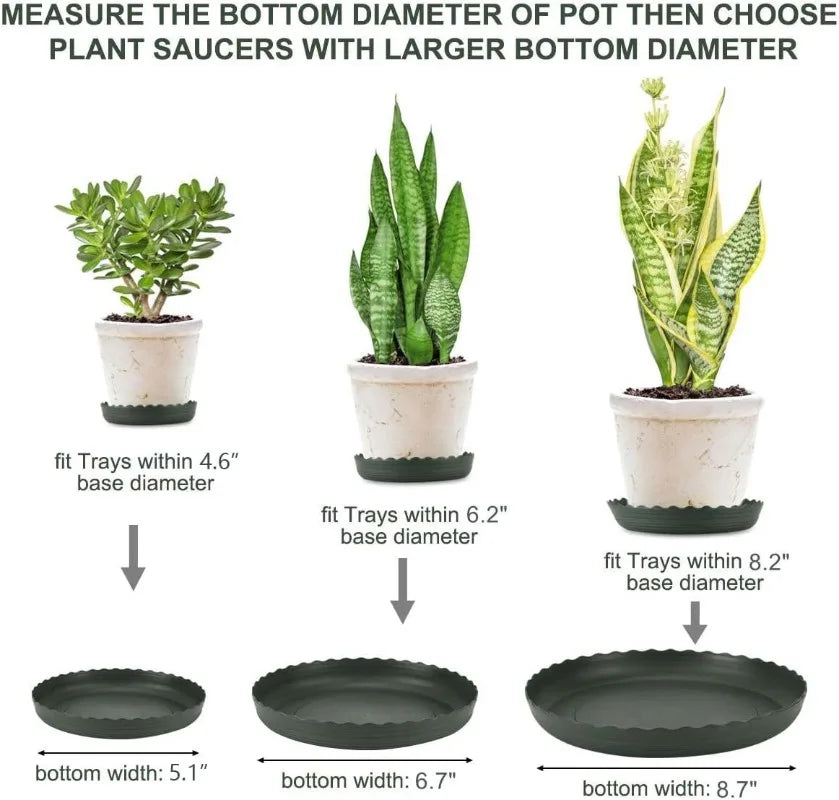 12Pcs Plant Saucer, 6 8 10 Inch