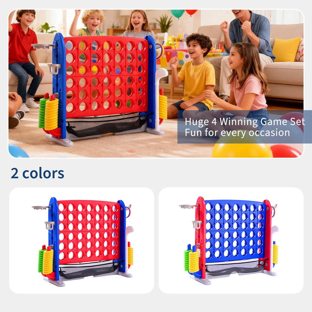 4-in-1 Giant Connect Game, Basketball, ring hoop