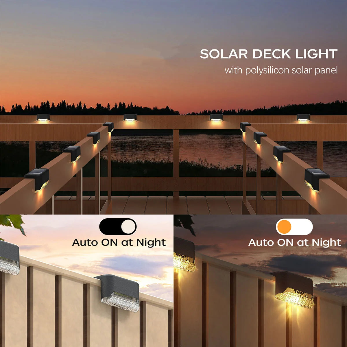 4/12 Pack Solar Deck Lights