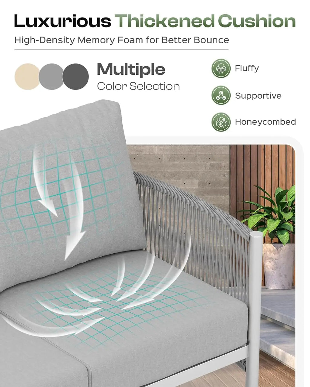 Outdoor Patio Furniture Set Coffee Table