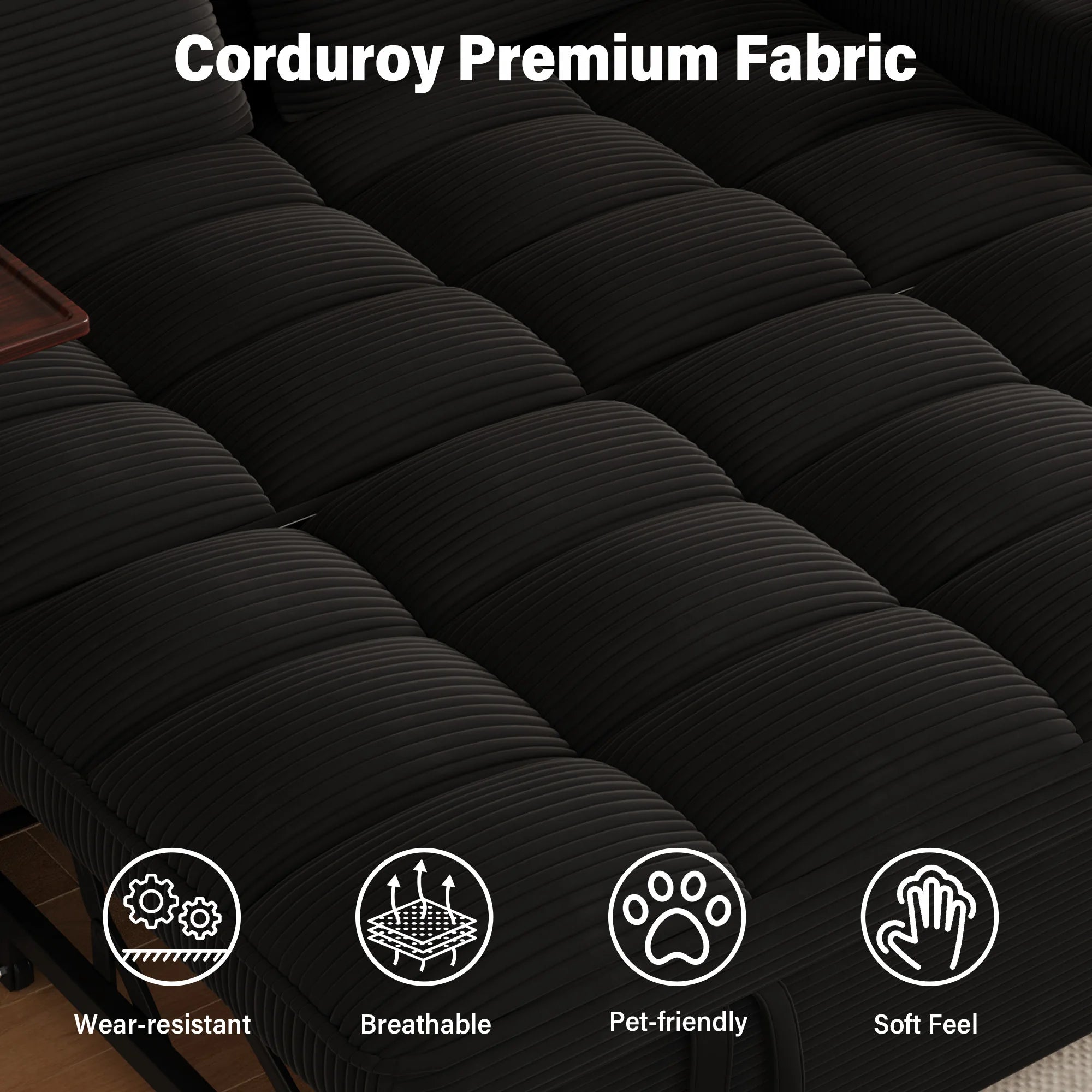 3-in-1 Folding Convertible Sofa Bed