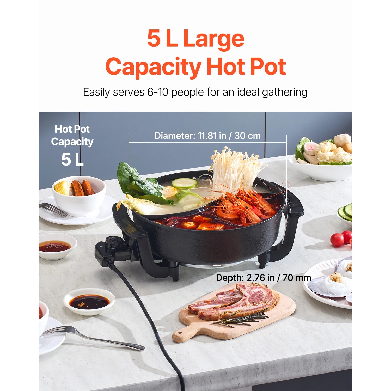Electric Hot Pot 5L