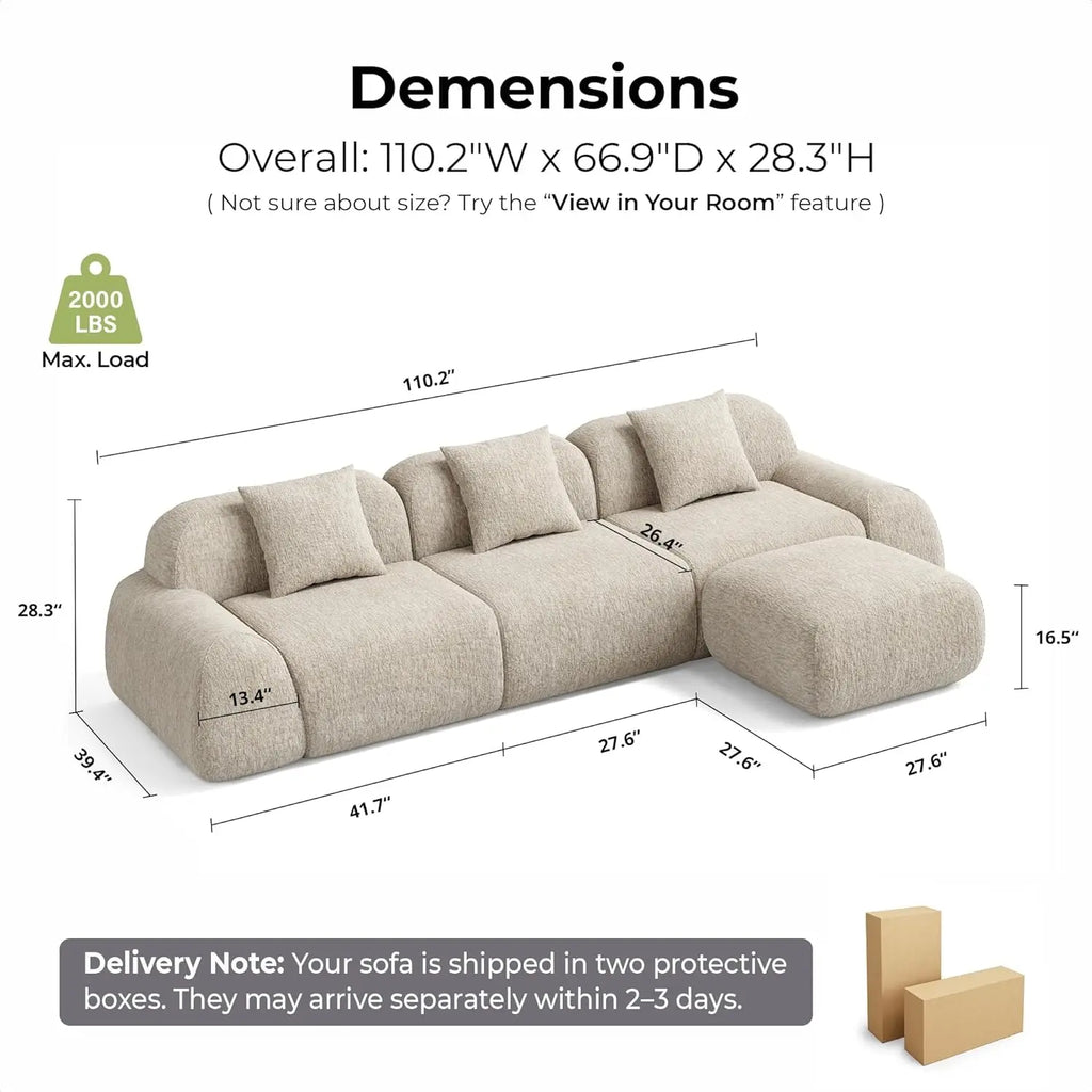 Modular Sectional Sofa Ottoman