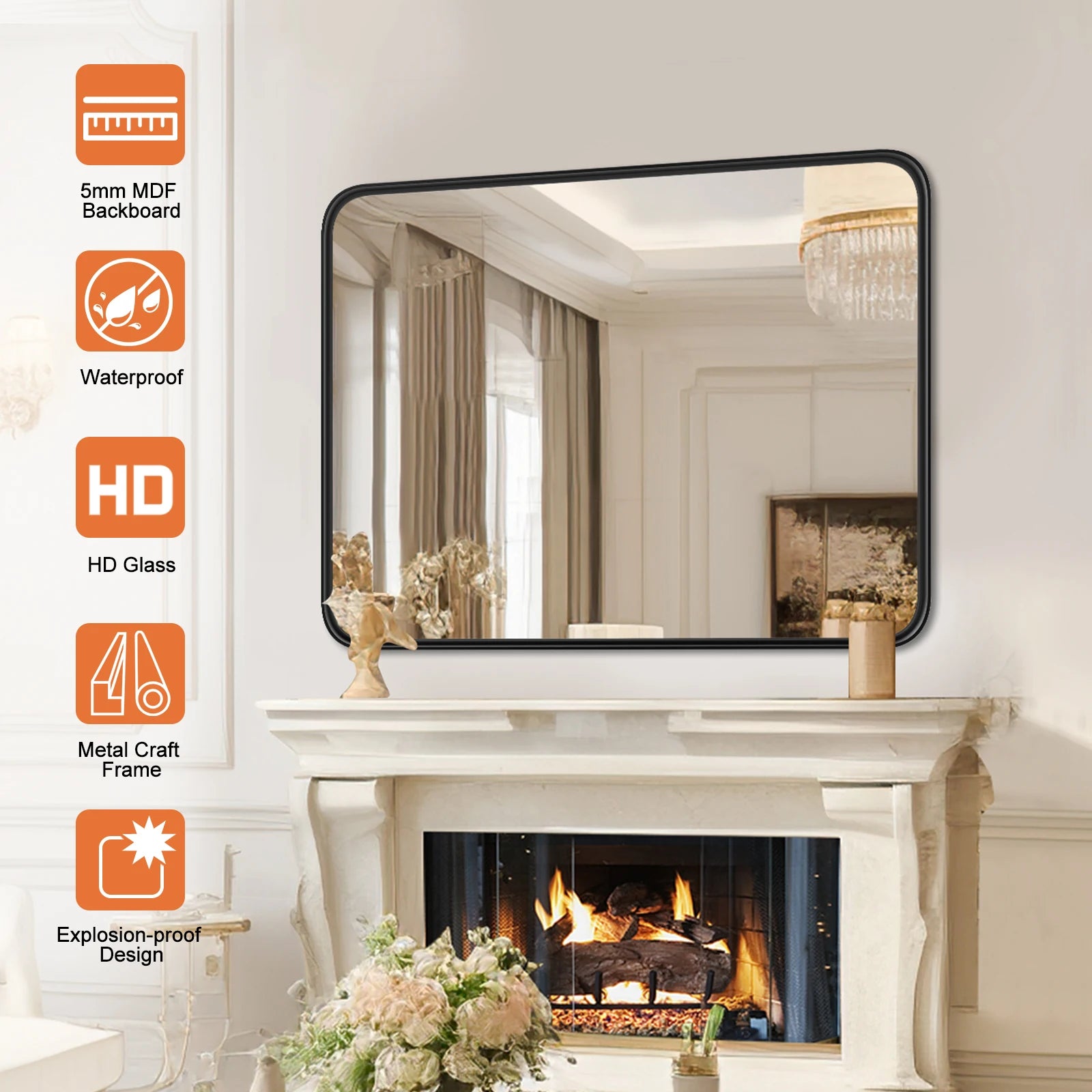 Framed  Mirror for Wall