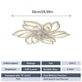 Ceiling Light with Silent Fan, adjustable speed, dimmable LED, remote control