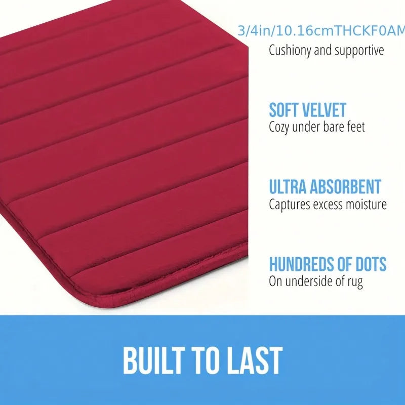 3 Pc. Memory Foam Bath Rug