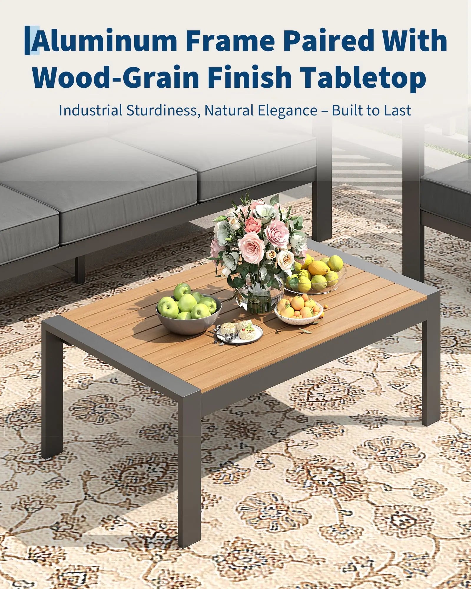 Aluminum 7 Seat Patio Furniture Set