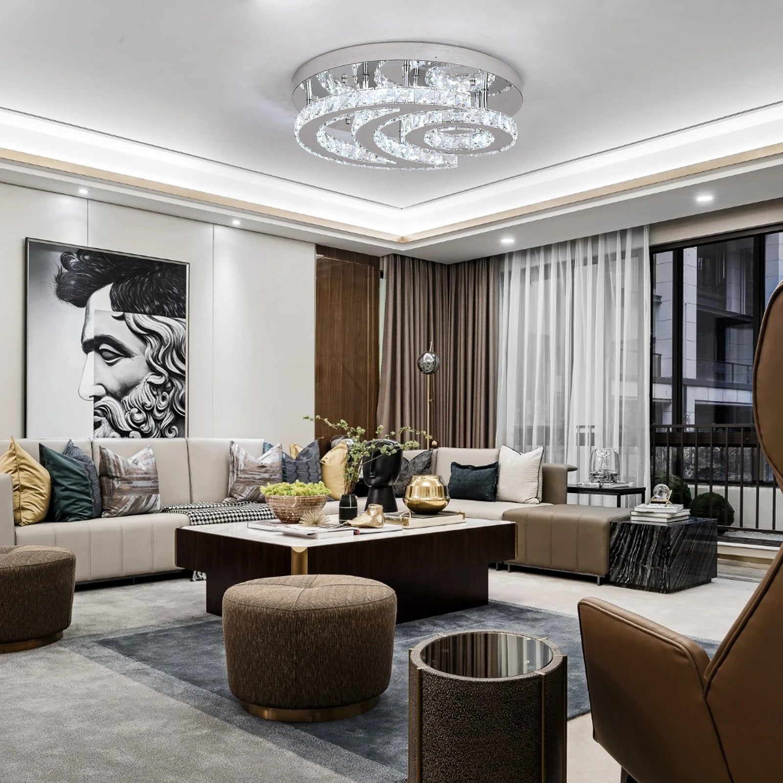 Ceiling Lamp Crystal Led  Chandelier Pendant Light