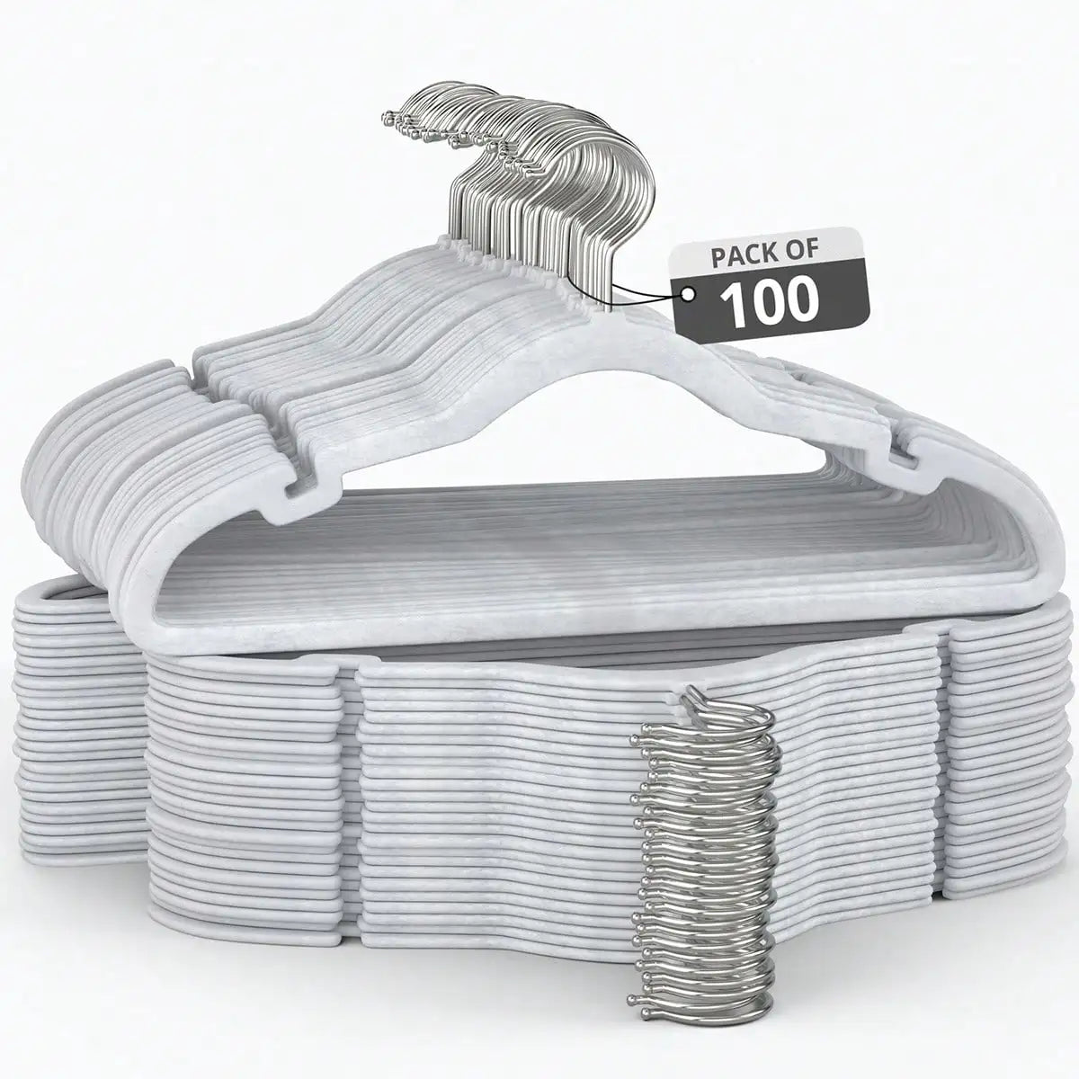 100 Pack Velvet Hangers