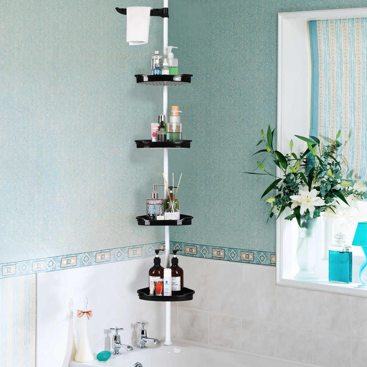 Tension Pole Corner Shower Caddy