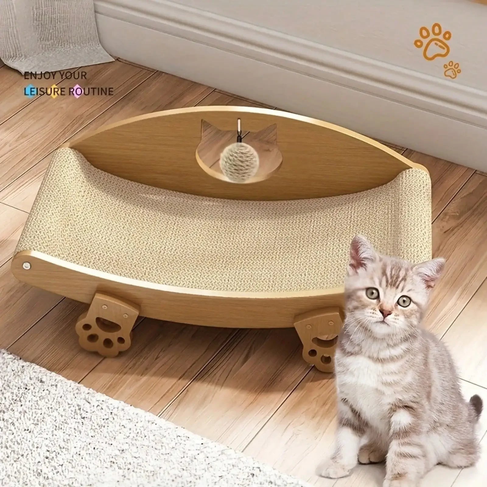 Scratching Board Sofa With  Ball Toy