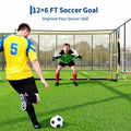 12x6ft Portable Soccer Goal with Bag