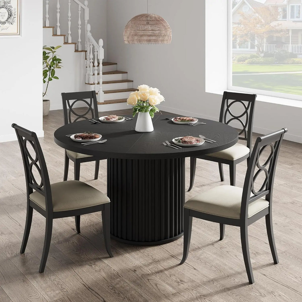 Round Dining Table for 4-6