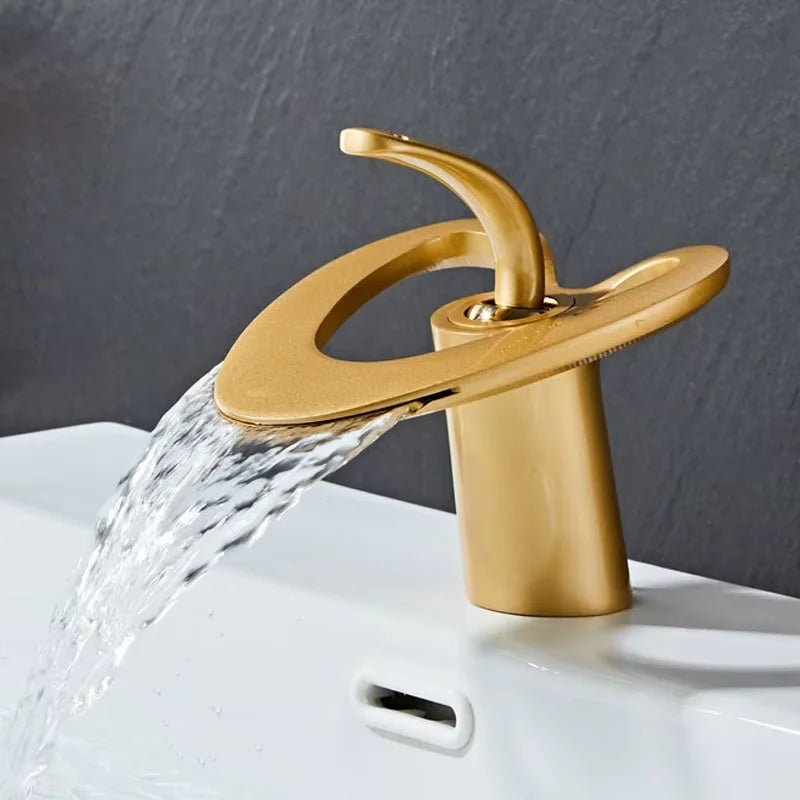 Waterfall Bathroom Sink Faucet