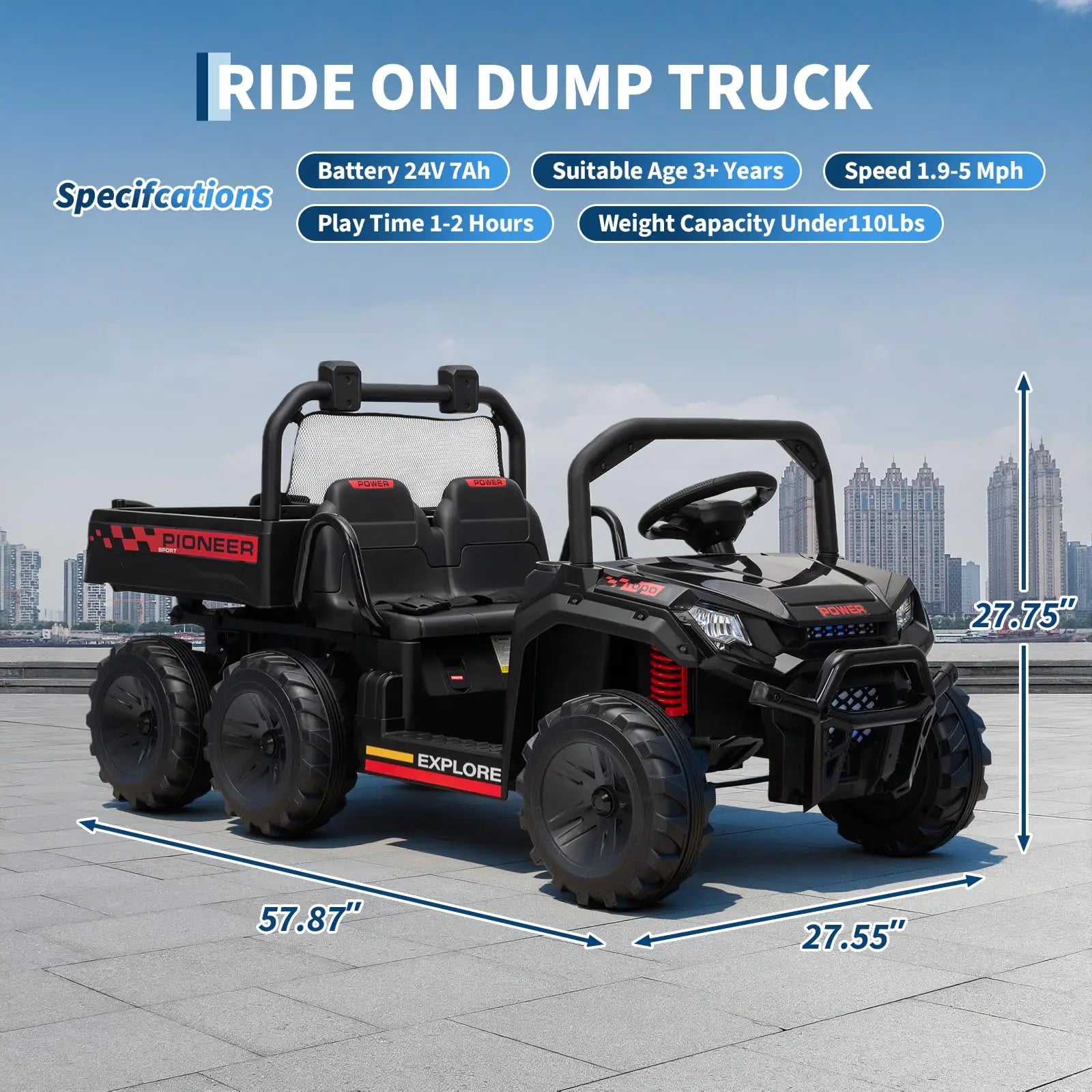 All-Terrain Kids Ride On Dump Truck
