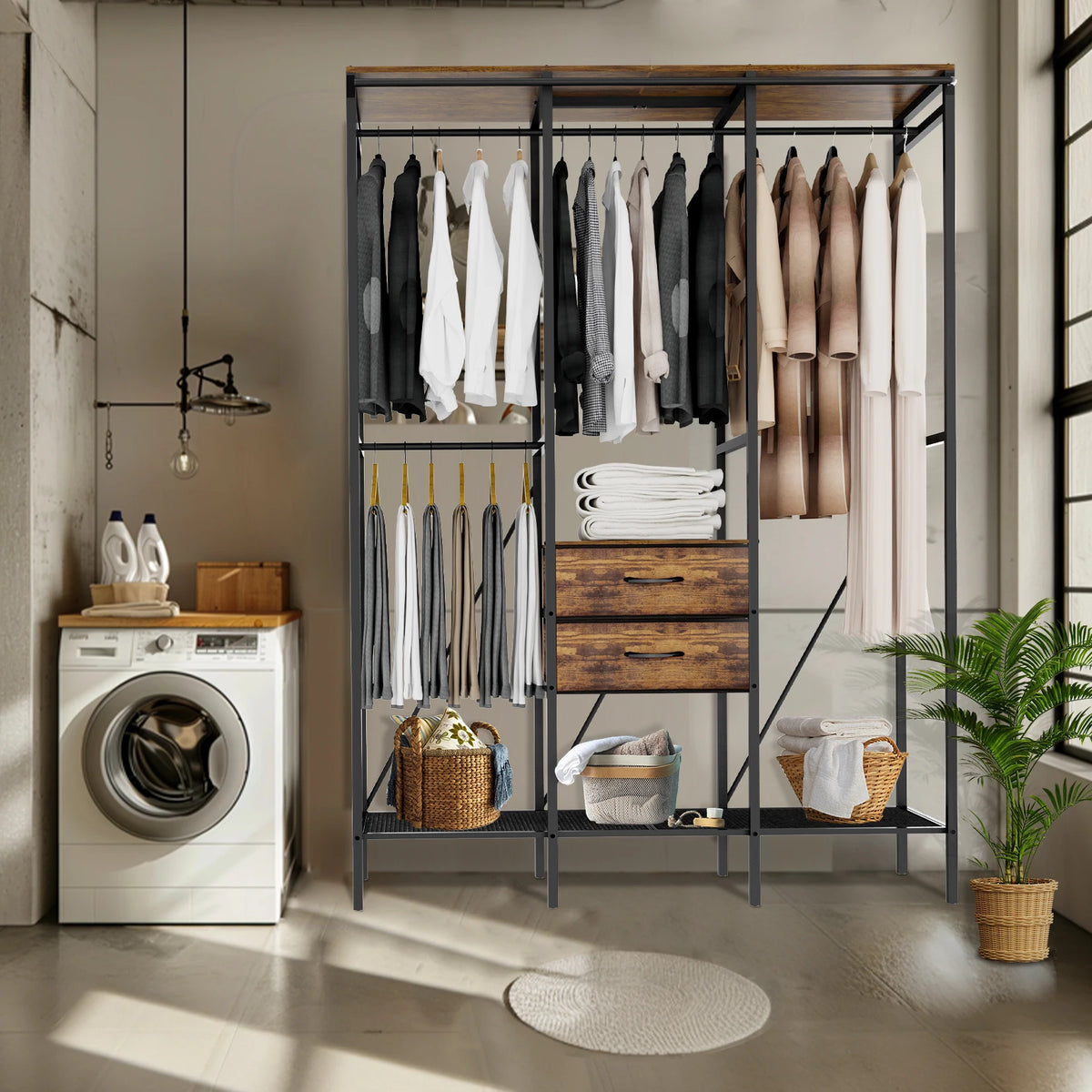 Industrial Open Wardrobe Stand