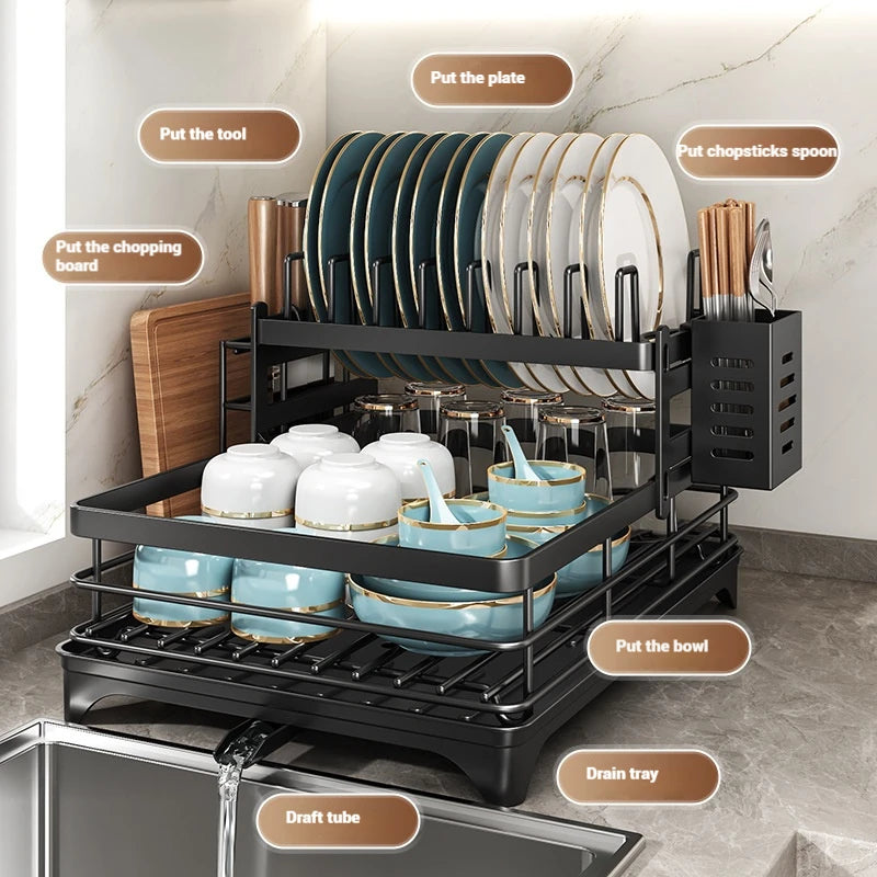 Adjustable Stainless Steel Dish Drying Rack