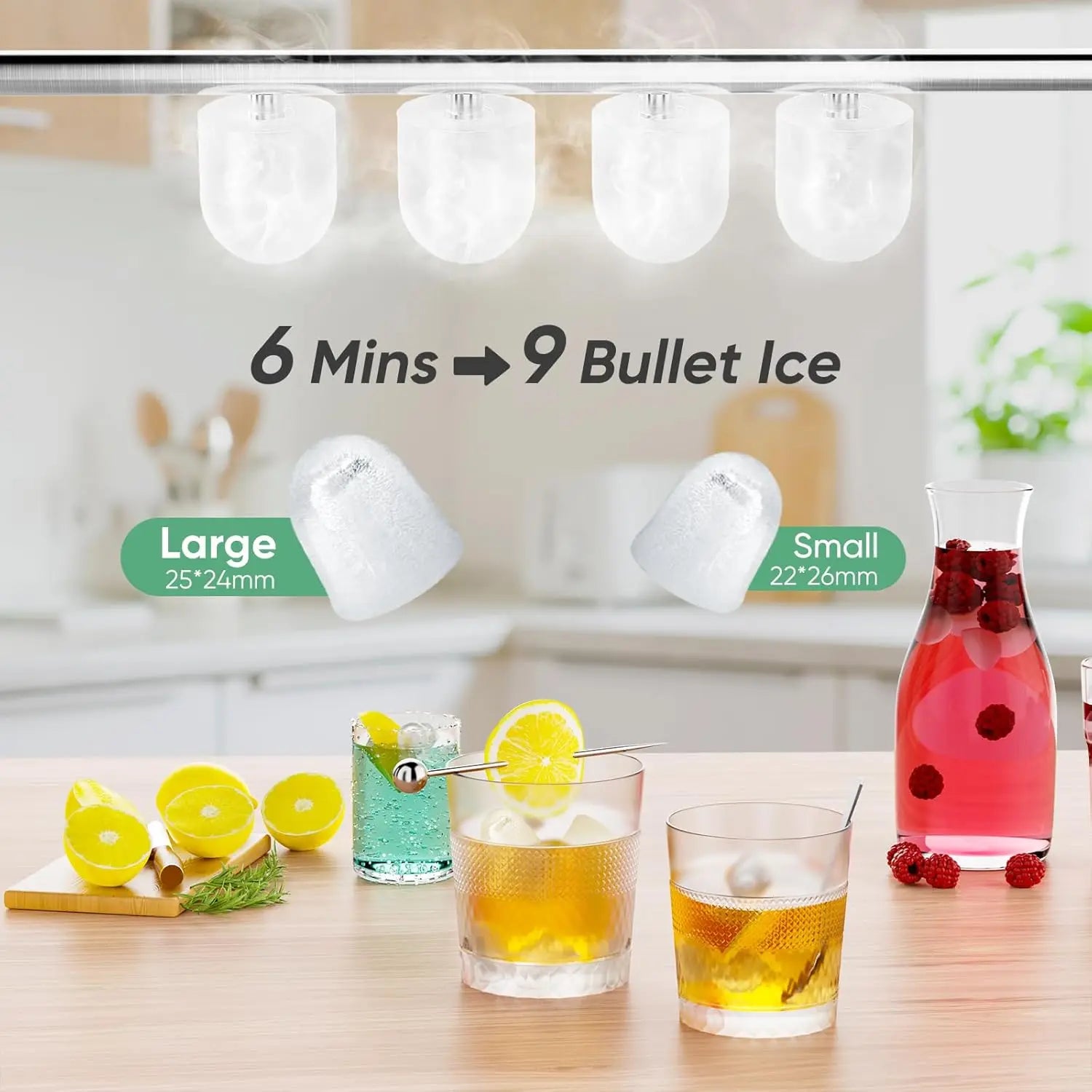 Portable Countertop Ice Maker, Self-Cleaning