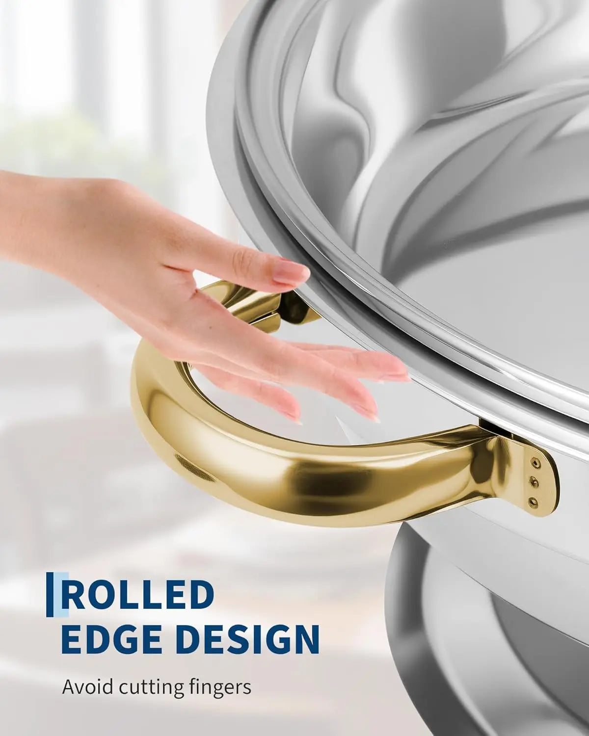 4-5QT Round Chafing Dishes with Glass Lid