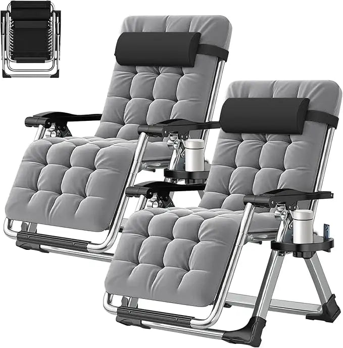 2Pc. Zero Gravity Lounge Chairs