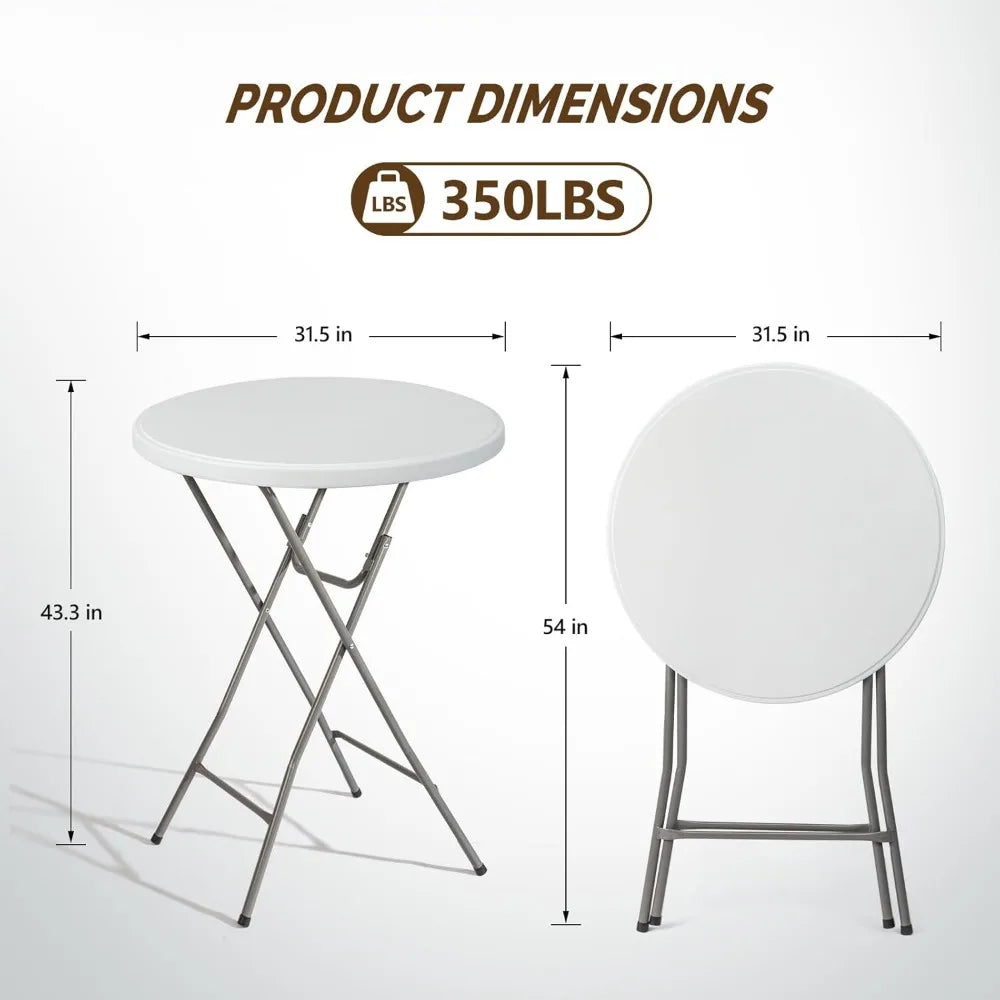 Folding Round Table Bar Height