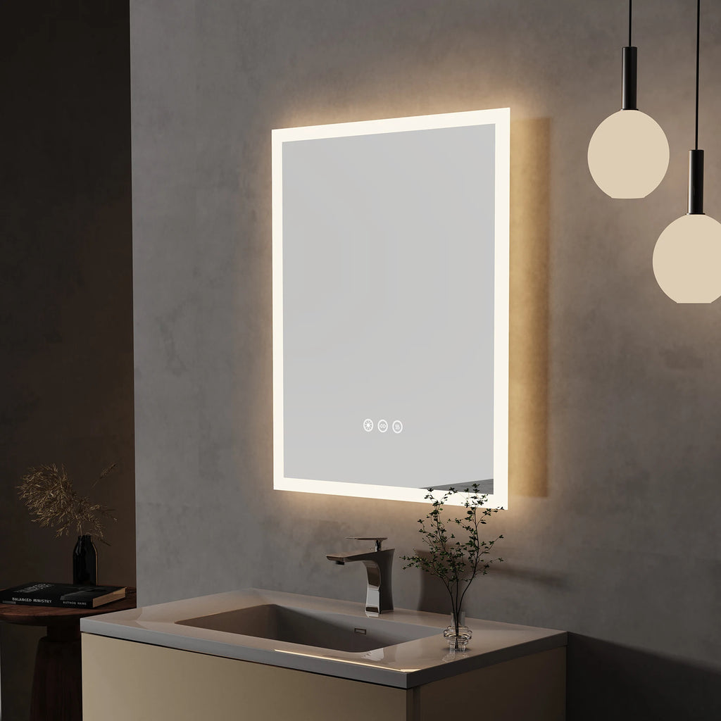 LED Mirror Wall Mount, Lights, Anti-fog  16x20 in