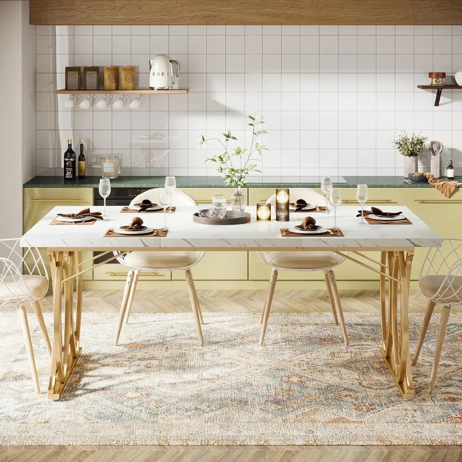 Modern Dining Table for 4-6 People
