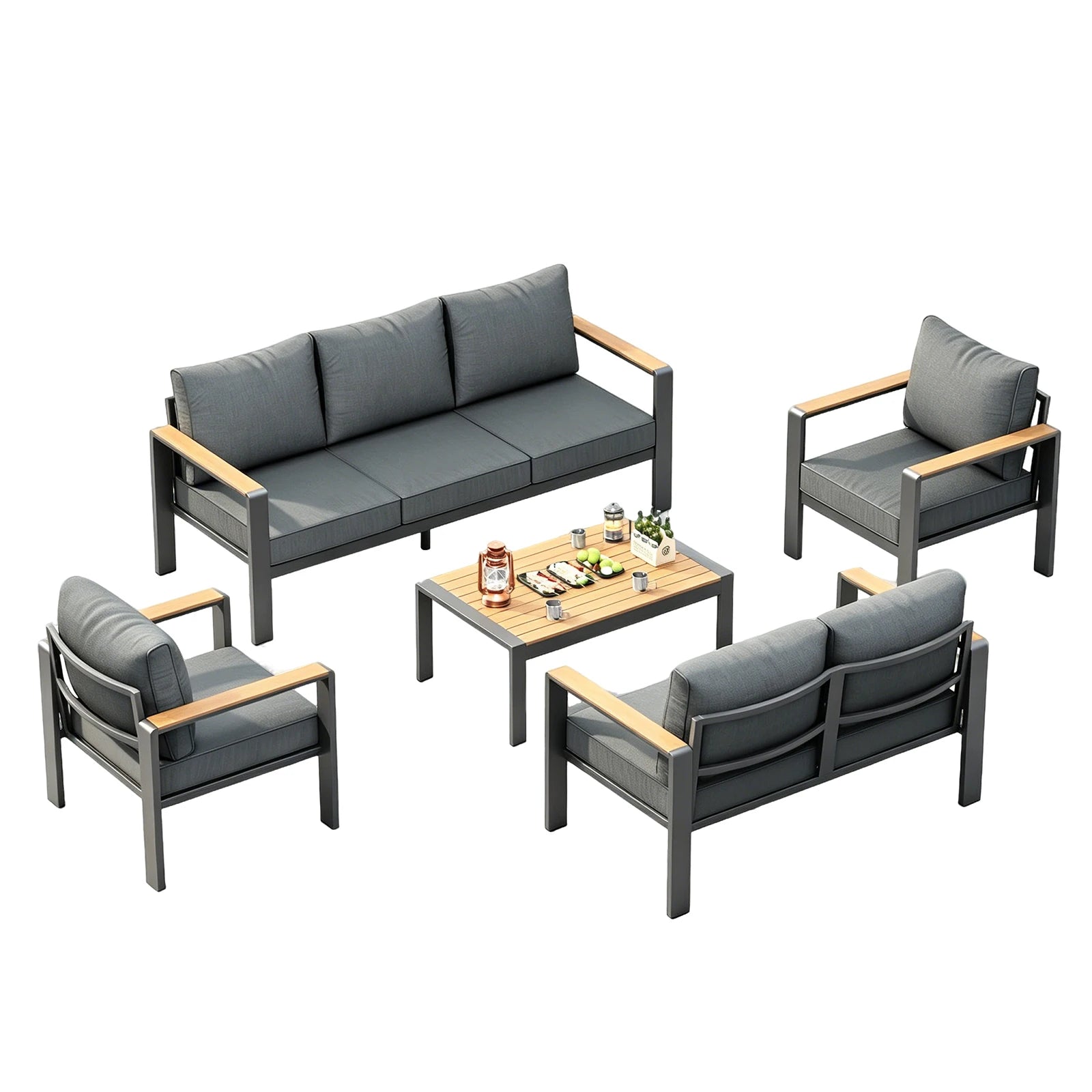 Aluminum 7 Seat Patio Furniture Set