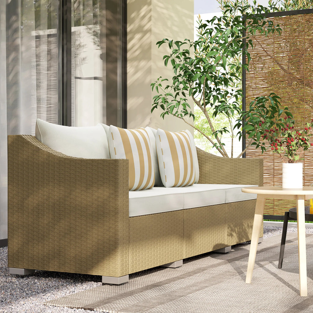 3 Seater Patio Wicker Sofa
