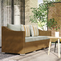 3 Seater Patio Wicker Sofa, Outdoor Furniture Rattan Couch with Cushions, Throw Pillows, for Garden, Backyard, Porch, Light Gray