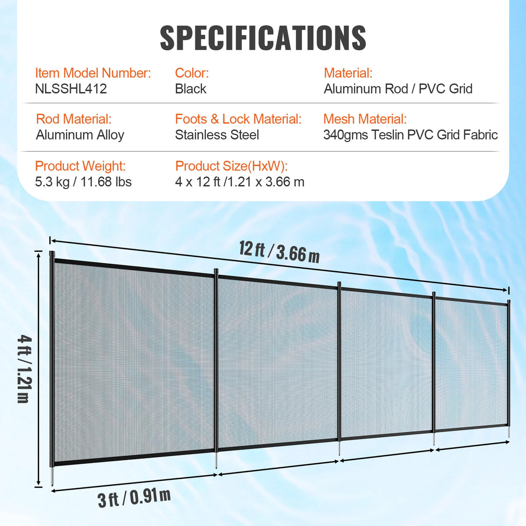 Removable Child/Pet Safety Pool Fencing